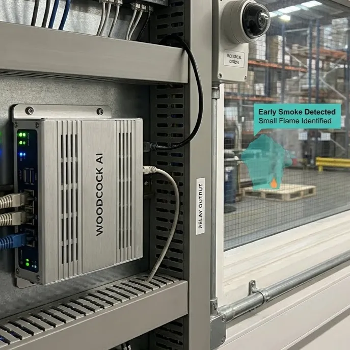 Woodcock AI camera and edge server
